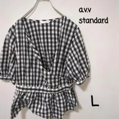 a.v.v standard アー・ヴェ・ヴェ　チュニック　チェック柄　Lのサムネイル