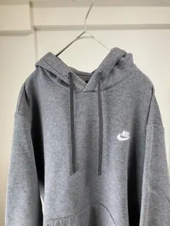 NIKE ロゴ刺繍 グレー パーカー フーディー　裏起毛