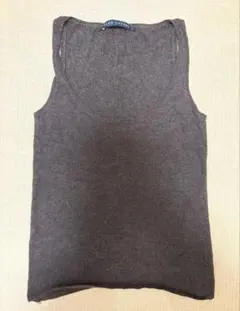 Ralph Lauren ニットベスト　ノースリーブカシミヤ×絹ブラウン
