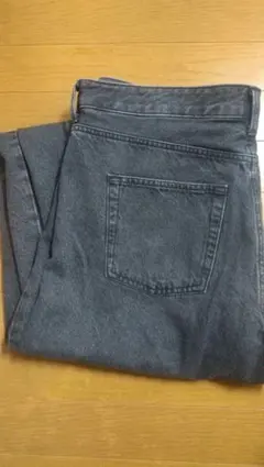【タグ無し 新品】GU バレルレッグジーンズ ダークグレー 3XL