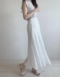 美品　MAJESTIC LEGON レディパターン　ロングスカート　ドット