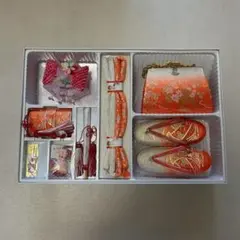 七五三 女の子 和装小物 8点セット レトロ オレンジ