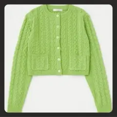 【 MOUSSY】 ケーブル コンパクト カーディガン
