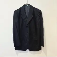 イセタン メンズ ストライプ ジャケット テーラード ブラック 黒　L 〜XL