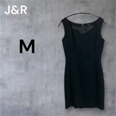 J&R ブラック M ワンピース Vネック ノースリーブ タイト フォーマル 夏のサムネイル