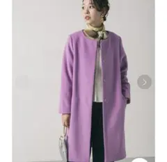 ノーカラーコート　アーバンリサーチ　ロッソ　コート　ジャケット