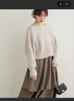 タグ付き　ニットボレロ×アシメドッキングワンピース　2点セット