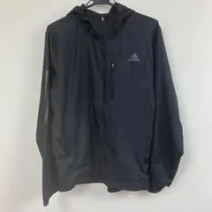 adidas アディダス　ブラック ウィンドブレーカー メンズ