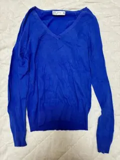 ZARA 濃青 長袖ニット L