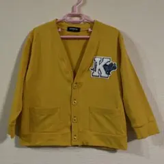 美品　クレードスコープ　カーディガン　110サイズ マスタード色　恐竜