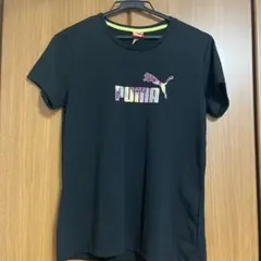 PUMA Tシャツ ブラック ボタニカルロゴ Mサイズ