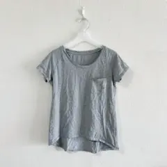 Tシャツ ゆるT トップス 丈長め グレー