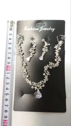 花モチーフ ネックレス イヤリング セット ウェディング