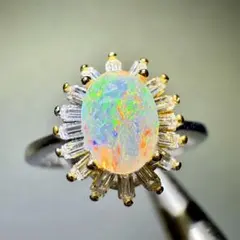 SV925 エチオピアンオパール　オーバル　ファセットカット　コンビ色　A