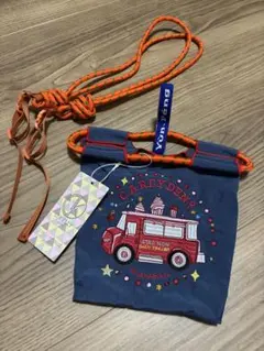 【新品】D.KELLY タグ付き 紐付き バス 刺繍エコバッグ 紺色 Sサイズ