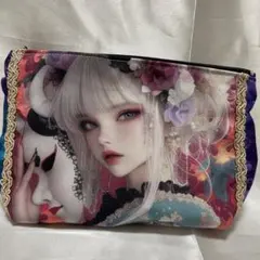 ☆パネル生地使用☆ポーチL21