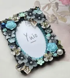 ホイップデコ 硬質ケース B8 縦入れ ゴシック 黒 水色　地雷系 推し活