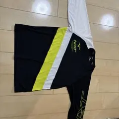 Mizuno NXT 長袖Tシャツ 黒/白/黄緑