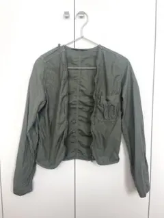 希少 Editionエディション ミリタリーzipショートジャケット　カーキ