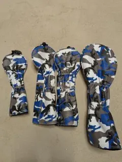 迷彩柄ゴルフクラブヘッドカバー4個セット