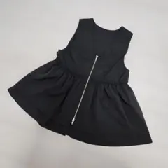 LEPSIM フロントジップ ペプラムベスト ブラック