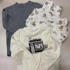 ユニクロ　バースデイ　コンビミニ　ロンT 3点　100