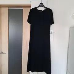 美品　フォーマルドレス　ロングワンピース　黒 KUMIKYOKU