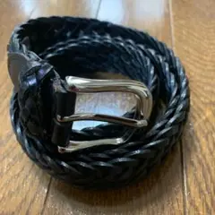 UNITED ARROWS メッシュ レザー ベルト ブラック