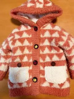 最終お値下げ‼️オススメ‼️レモンツリー ボアフードアウター ９０かなり暖か厚めボア