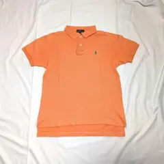 【Ralph Lauren】緑タグ80sポニー刺繍ポロシャツ　オレンジ