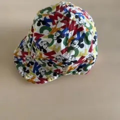 ミッキーマウス 総柄 ベビーキャップ 帽子　50cm