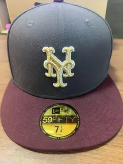 ニューヨーク・メッツ ダークグラファイト マルーンバイザー 7 1/4