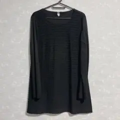 クリスチャンオジャール 前身頃レース 黒長袖チュニック