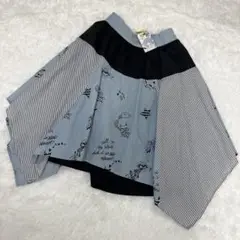 scolar スカラー 切替 変形スカート　パッチワーク　猫　ネコ柄　ねこ