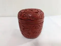 中国　堆朱　牡丹文　茶器　蓋物　棗　V　6434 中国 堆朱 牡丹文 茶器 蓋物 棗 V 6434 - メルカリ