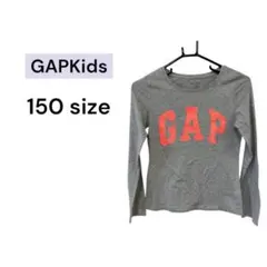 GapKids 子供服 150 GAPロゴ ロンT グレー 古着