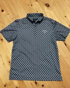 新品] PING 吸水速乾/UVカット 千鳥プリント ハーフジップ ポロ L