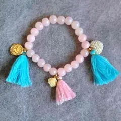 処分♡クリアパールタッセルブレス