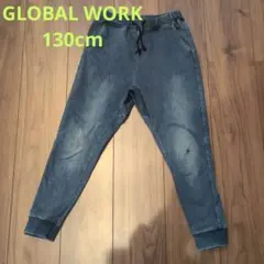 【GLOBAL WORK】ロングパンツ130cm　ウエストゴム　ポケット付き