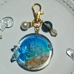 海塗り シャカシャカ シェーカー キーホルダー 丸型 オイル入りのサムネイル