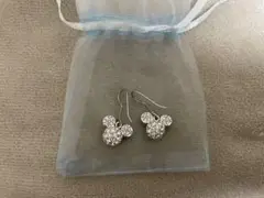 ディズニーランド ミッキーマウス型 シルバーピアス