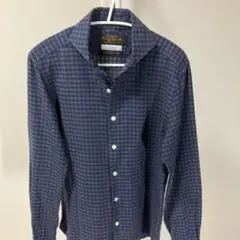ナノユニバース　長袖ワイシャツ　サイズ44 testaファブリックネル素材