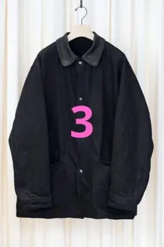 25aw COMOLI デニムレザーワークジャケット BLACK 3