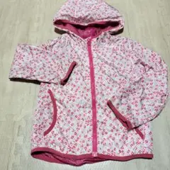 ポケッタブル 花柄ナイロンパーカー 120