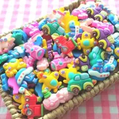 【1226く】98個 デコパーツ 車 飛行機 船 潜水艦 汽車 男の子