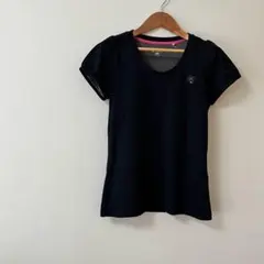 asics アシックス スポーツTシャツ ブラック ピンク　レディース Sサイズ