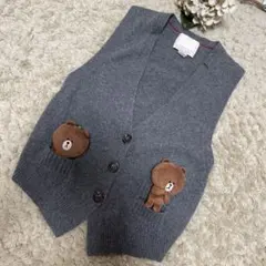 バナナリパブリック　カシミヤ100 ベスト　グレー