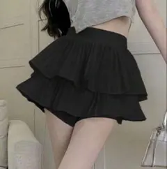 sheinブラック　ミニスカートのサムネイル