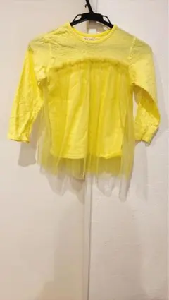 ボブソンイエロー チュール付き 長袖カットソー 120