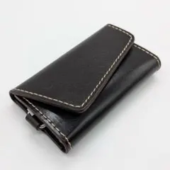 本革 高品質　キーケース 6連 スマートキー対応 ダークブラウン　牛革　シンプル